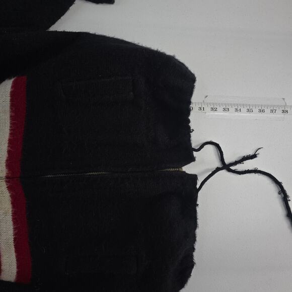 Ruminahui Men’s Wool Full Zip Sweater Jacket USA Flag Black Red Ecuador‎ L/XL - Picture 4 of 7